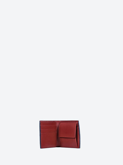 Calfskin cassette bi-fold wallet