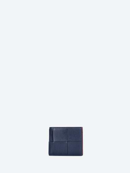 Calfskin cassette bi-fold wallet