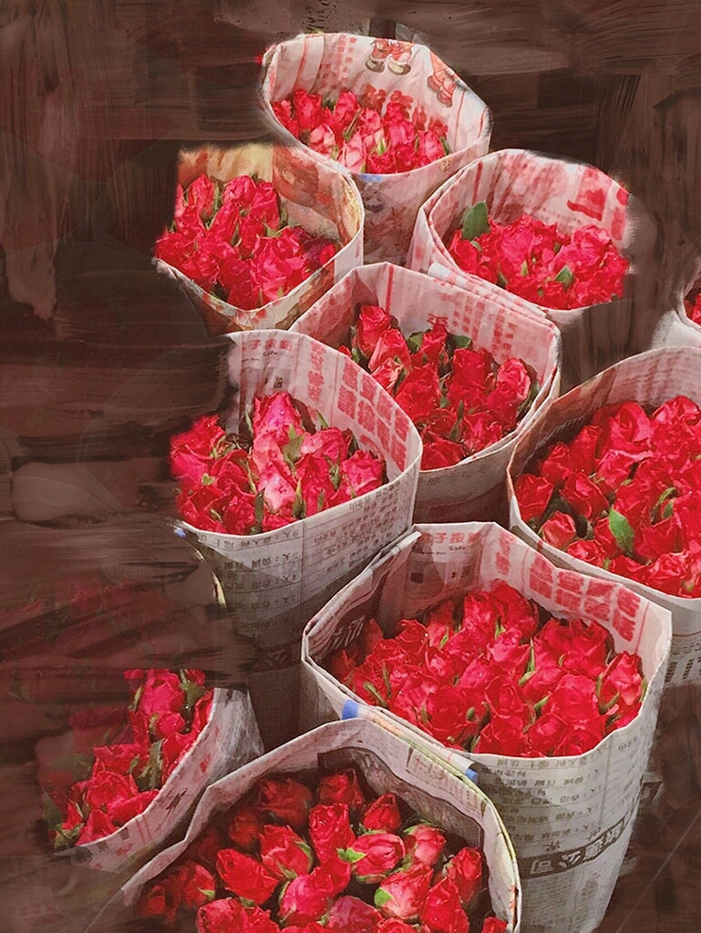 Candle burning rose 70g 3