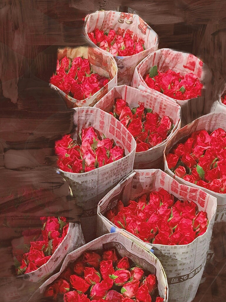 Candle burning rose 70g 3