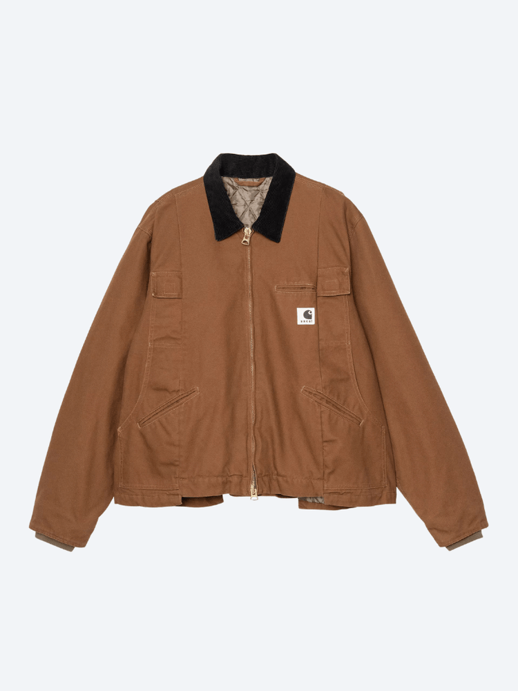 ゆ*ち様 sacai Carhartt WIP Washed Duck Hood Sacai x Carhartt WIP Washed Duck Hooded Jacket | Brown | FARFETCH NO