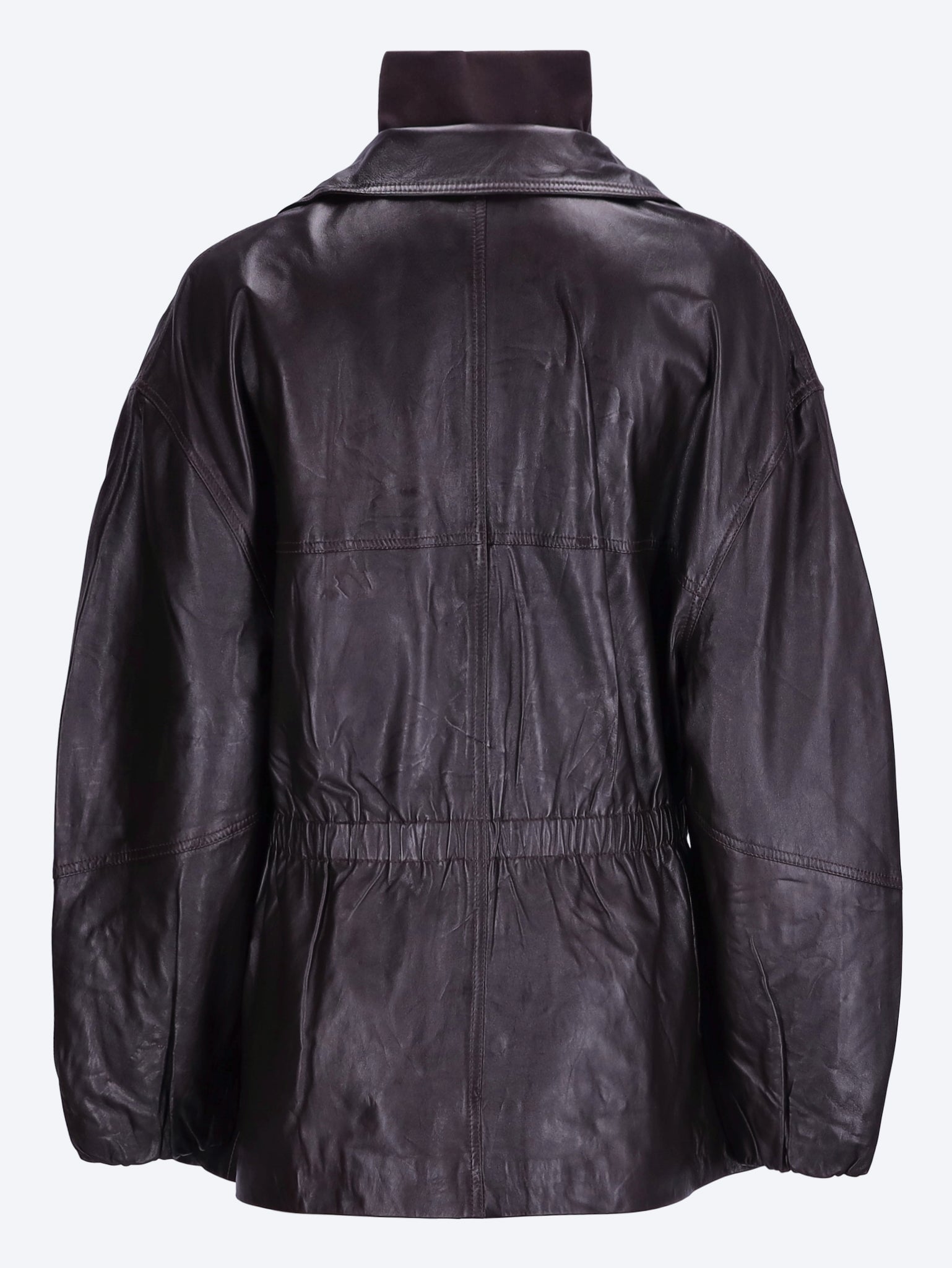 Carnaby funnel neck leather jacket 3