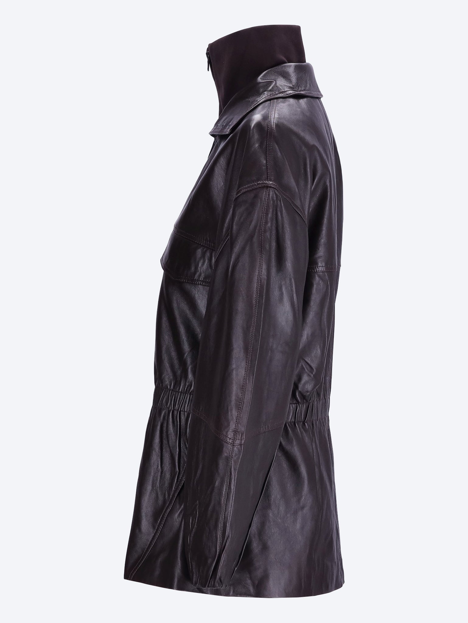 Carnaby funnel neck leather jacket 2