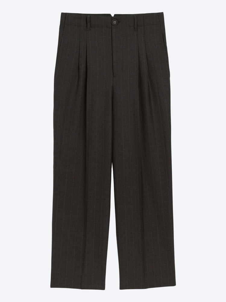 Pantalon carotte taille haute avec 2 plis 1