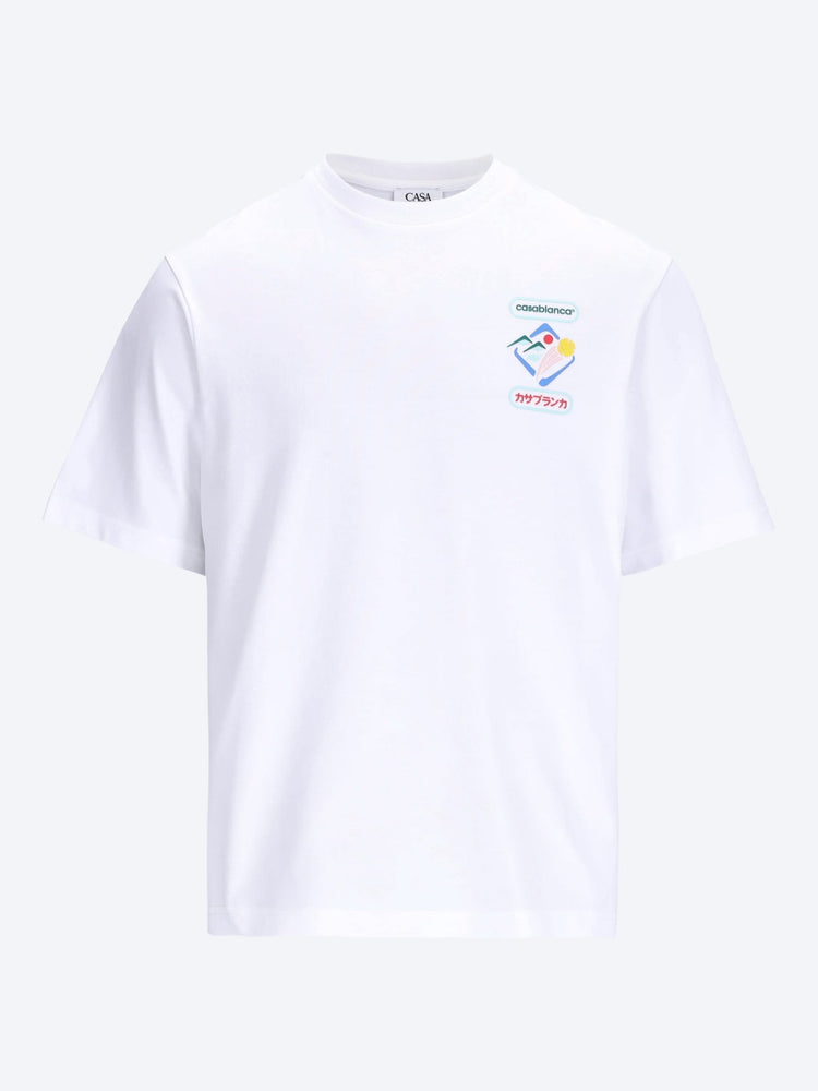 Casablanca Montagne Sportif übergroßes T-Shirt 1