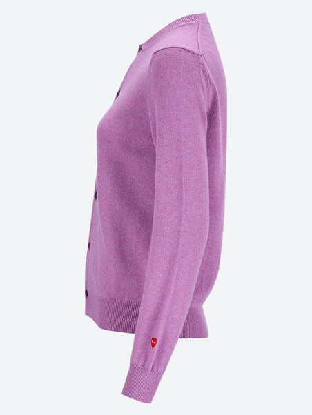 Cdg play  ladies cardigan small red