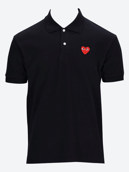 Cdg play polo coeur rouge