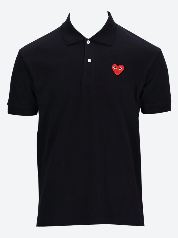 Cdg play polo shirt red heart 1