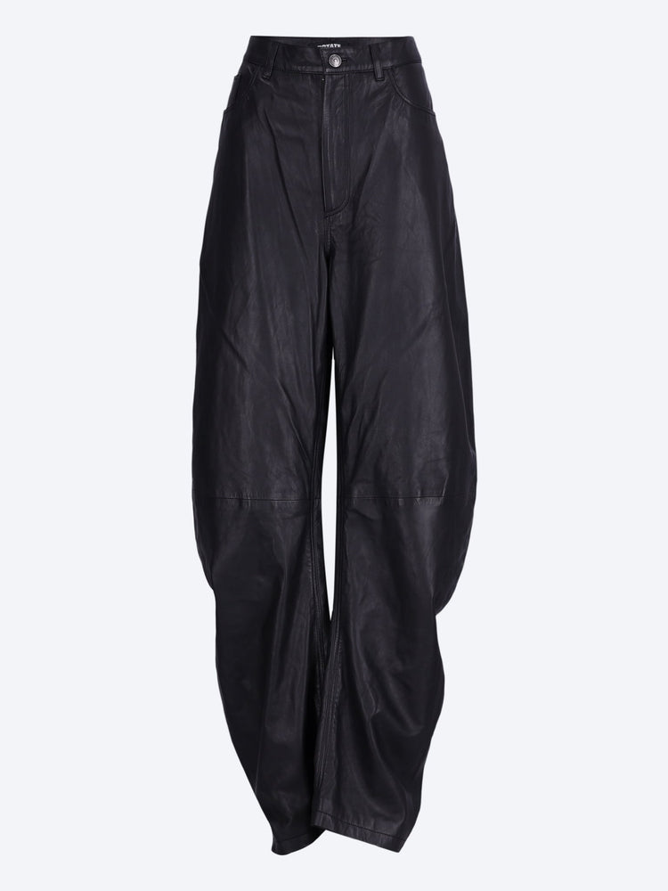 Cela barrel leg leather pants 1