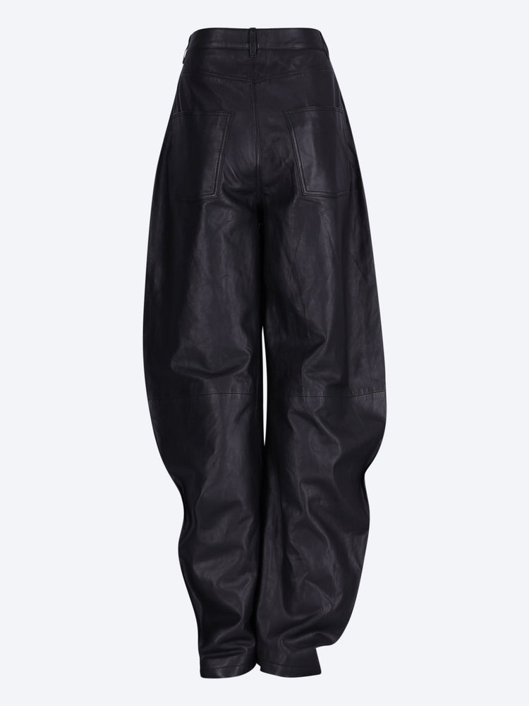 Cela barrel leg leather pants 3