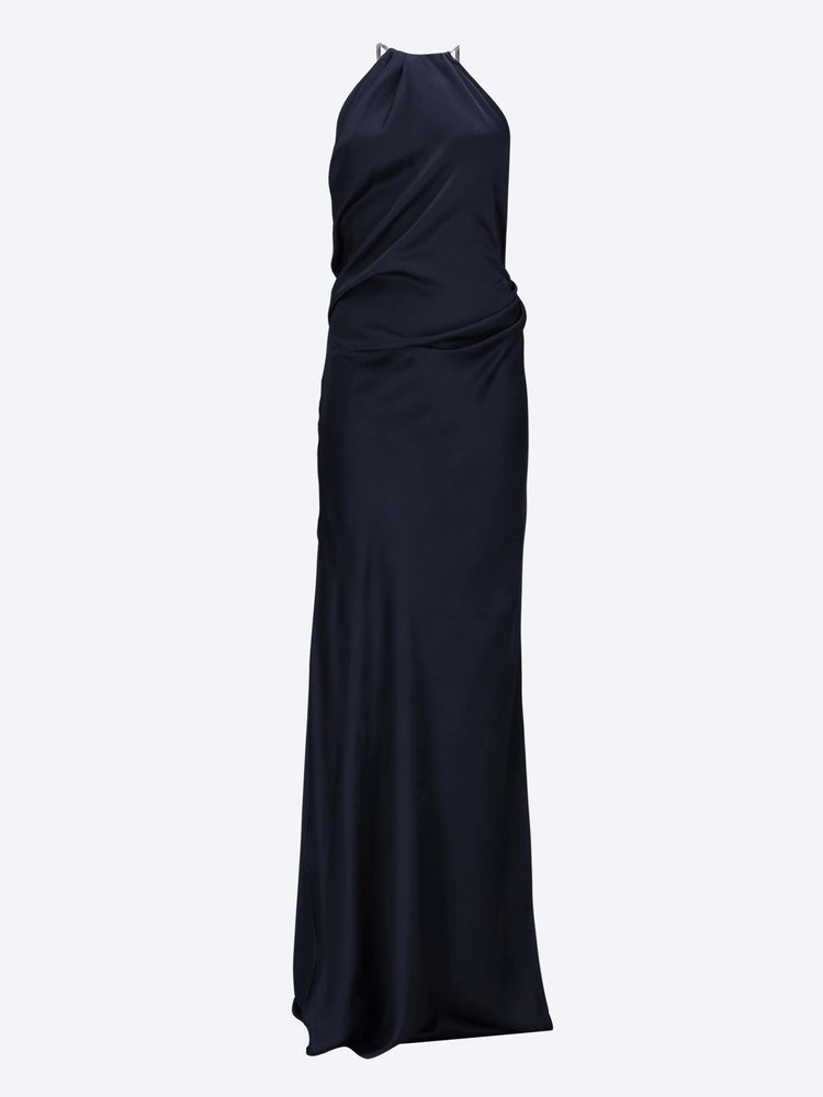 Chain detail halter gown 1