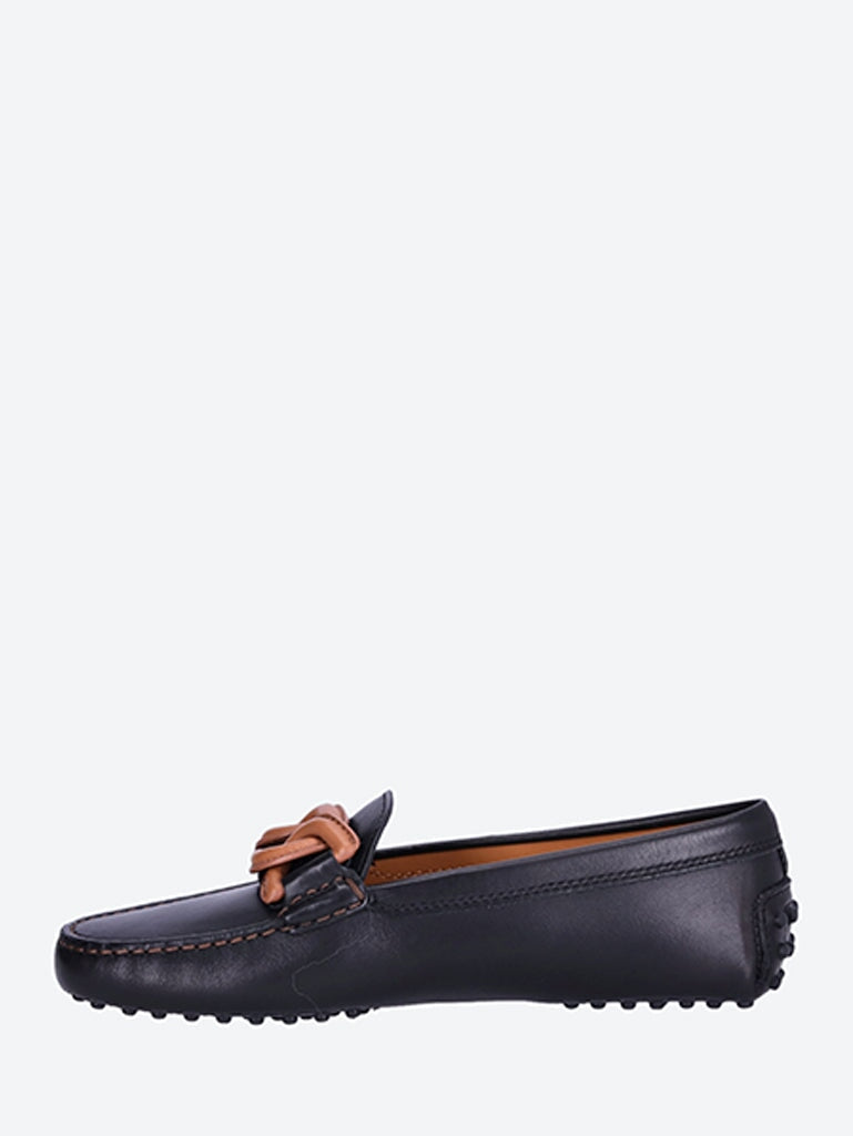 Chain rubber calfskin loafers 4
