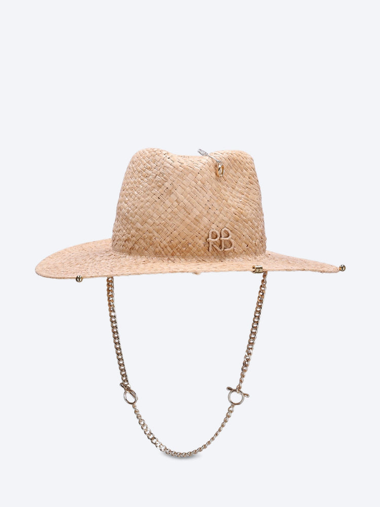 Chain strap fedora hat 1