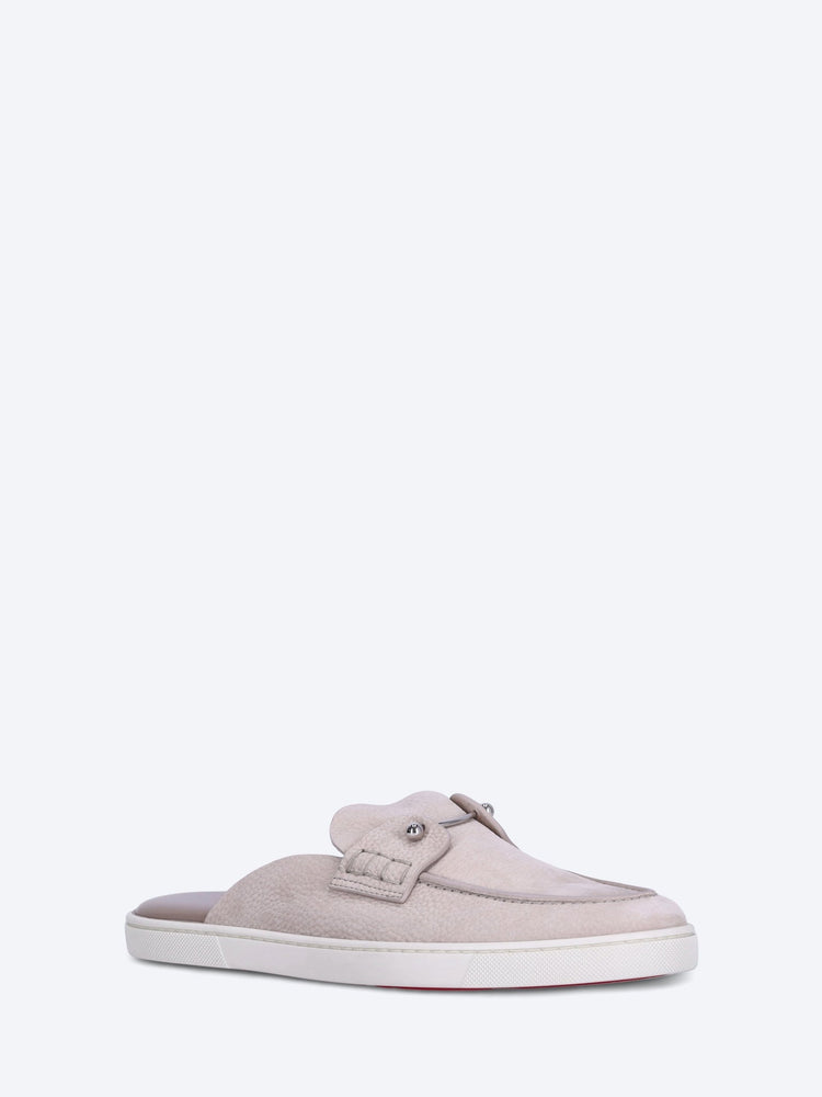 Flache Chanme-Loafer aus genarbtem Nubukleder 2