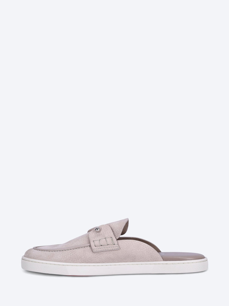 Flache Chanme-Loafer aus genarbtem Nubukleder 4