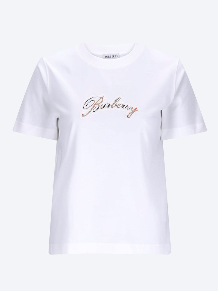 Check cursive logo t-shirt 1