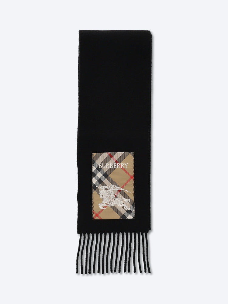 Check label cashmere scarf 1