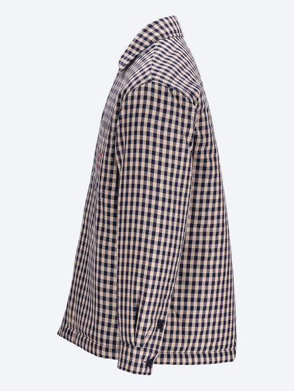 Check overshirt with slogan