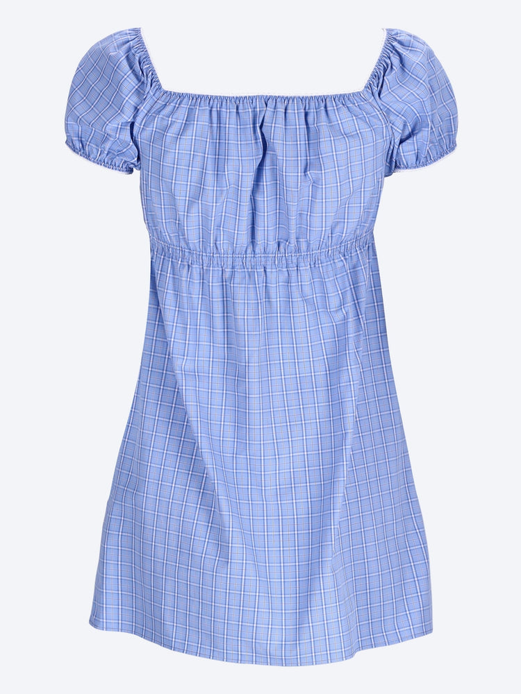 Checked poplin mini-dress 2