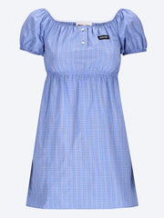 Checked poplin mini-dress ref: