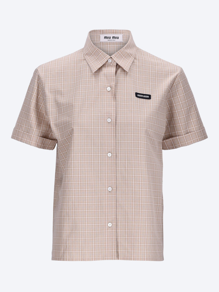 Checked poplin shirt 1