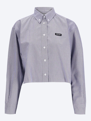 Checked poplin shirt