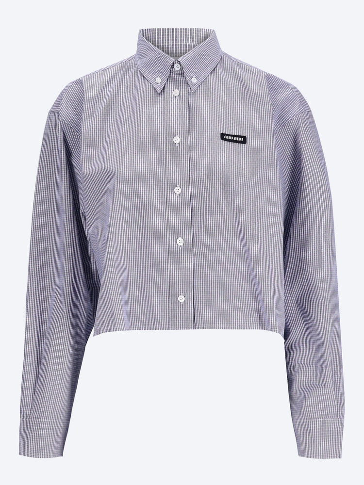 Checked poplin shirt 1