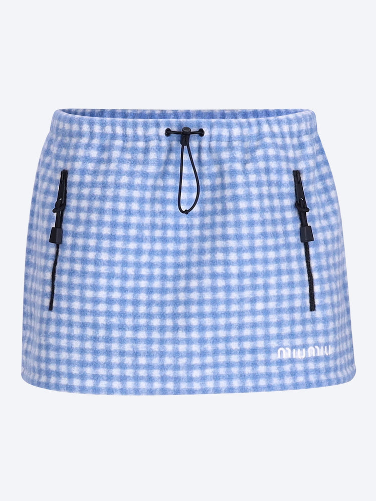 Checked teddy miniskirt 1