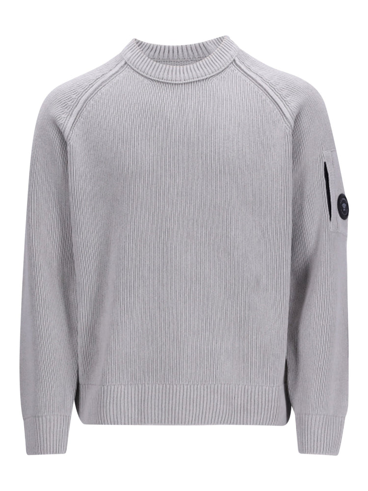 Linsenpullover aus Chenille-Baumwolle mit Rundhalsausschnitt 1
