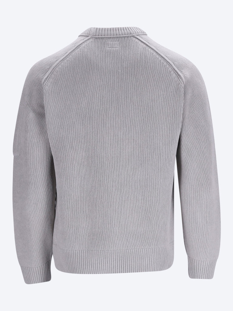 Linsenpullover aus Chenille-Baumwolle mit Rundhalsausschnitt 3