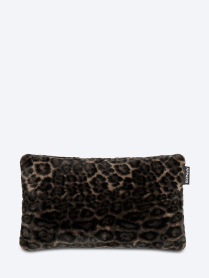 Coussin cicly 30x50 cm léopard noir