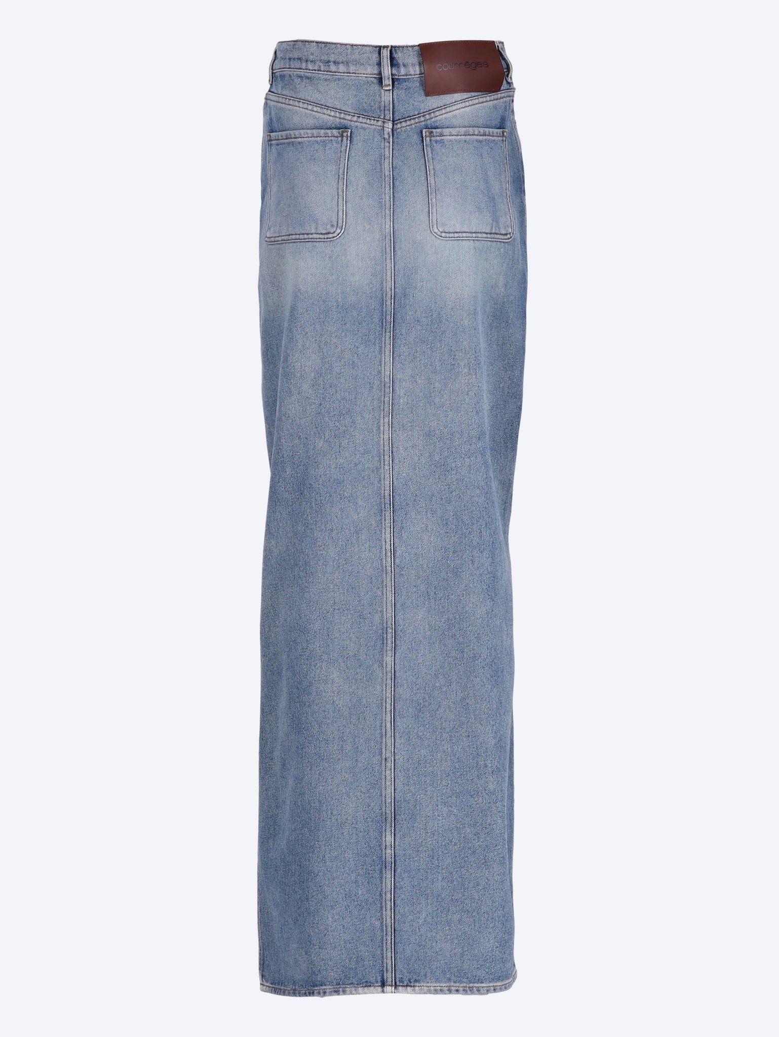 Circle edged denim skirt 3