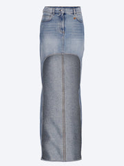 Circle edged denim skirt ref: