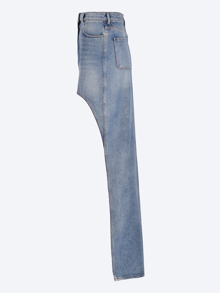 Circle edged denim skirt 2