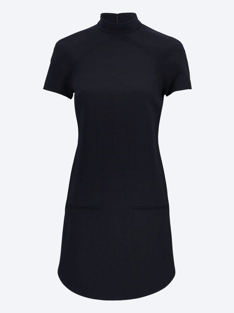 COURREGES WOMEN-CLOTHING SHORT DRESSES Circle heritage crepe