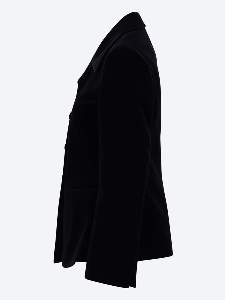 Blazer ajusté classique en velours 2
