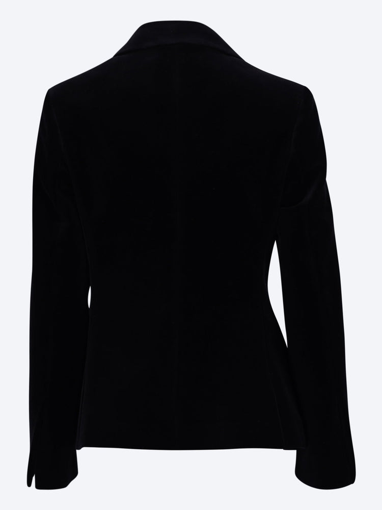 Blazer ajusté classique en velours 3