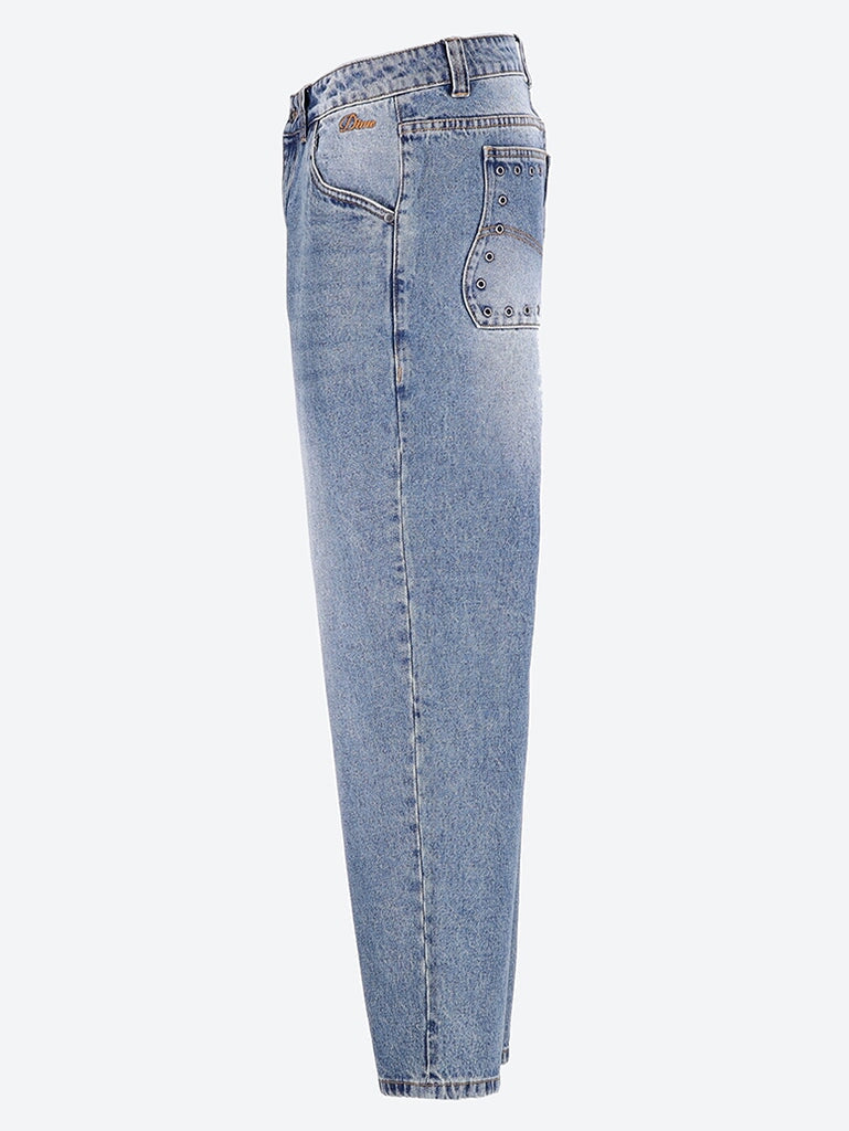 Classic relaxed denim pants 2