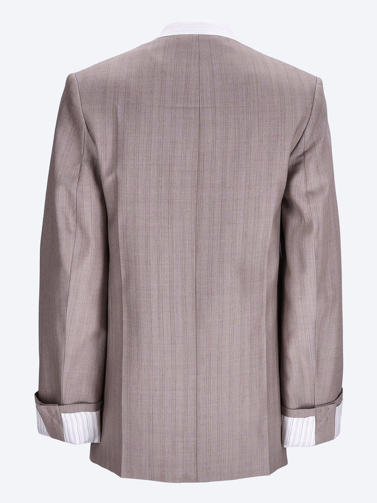 Collarless folded tailored jacket 3