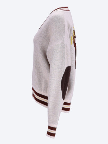 College v-neck sweater