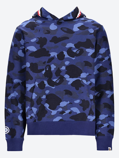 Color camo shark hoodie