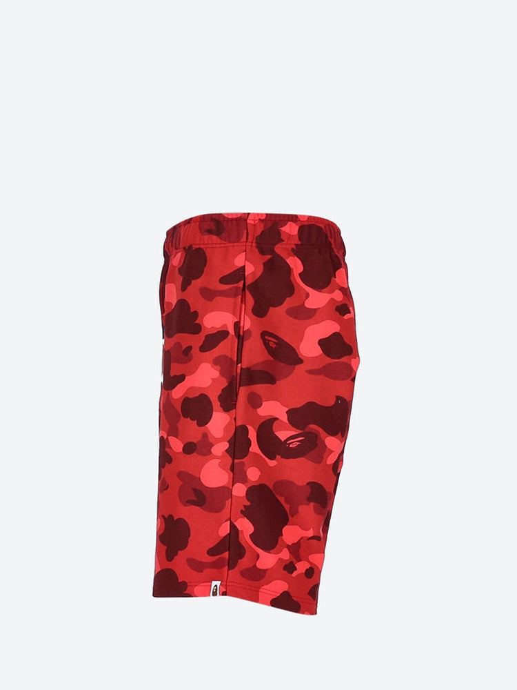 Color camo shark sweat shorts cheap