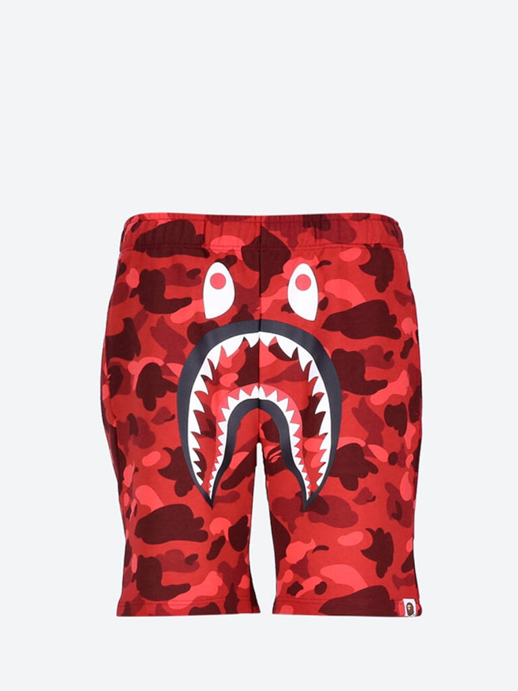 BATHING APE MEN CLOTHING SHORTS Color camo shark sweatshorts