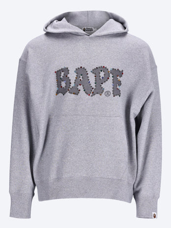 Couleur en pierre bape à sweat à sweat en ajustement détendu