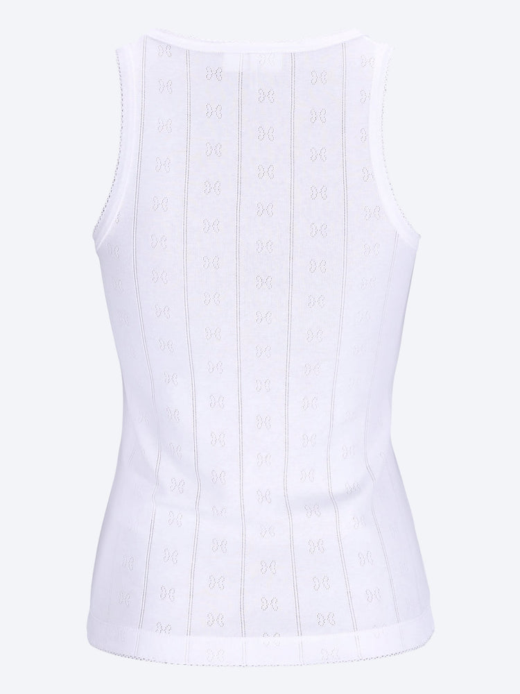 Compact pointelle rib jersey tank top 2