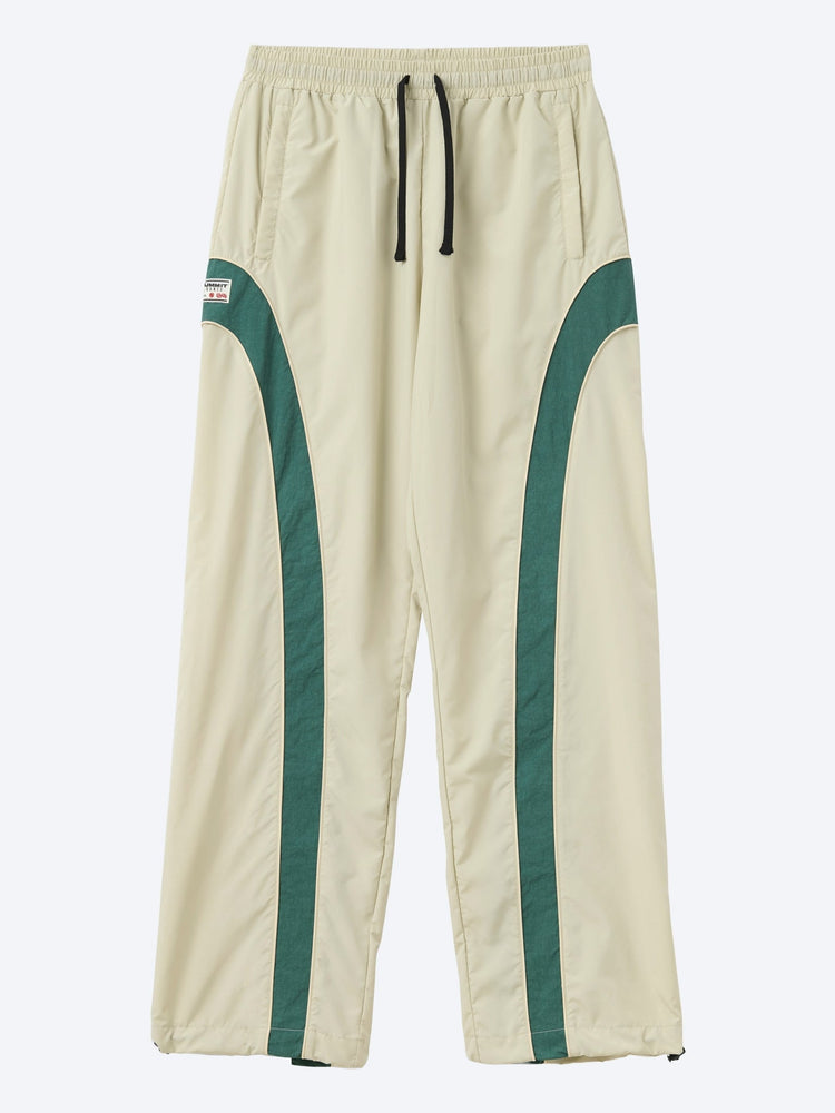 Contrast panel ripstop nylon track pants 1
