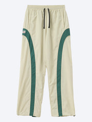 Contrast panel ripstop nylon track pants ref: