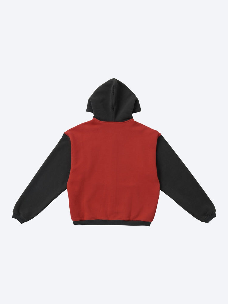 Contrast zip-up hoodie 2