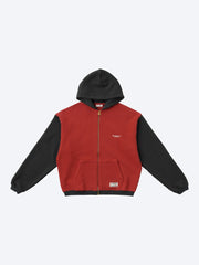 Contrast zip-up hoodie ref: