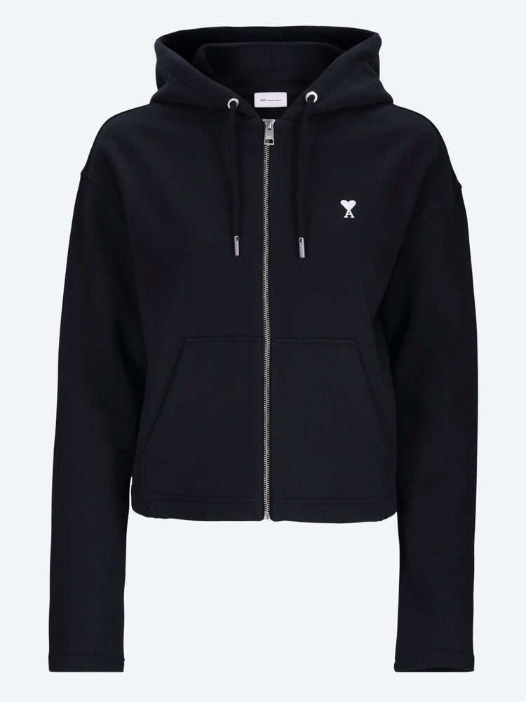 Sweat à capuche ami de coeur contrasté 1